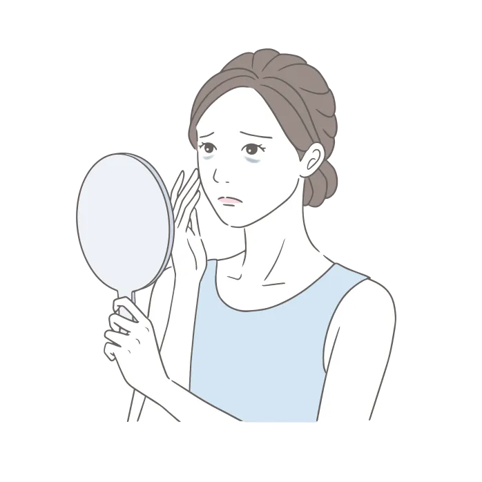 顔の悩みを持つ女性